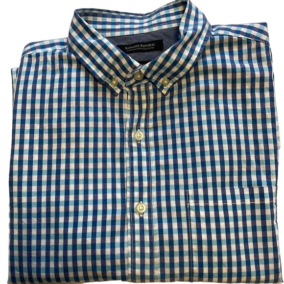 Men’s Banana Republic Custom 078 Wash Shirt Camden Fit Size Medium - Picture 4 of 4